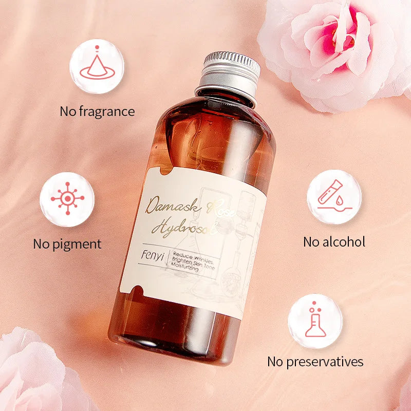 LAIKOU Face Care Rose Water Nourishing Skin Improve Dullness Anti Aging Facial Toner Damask Hydrosol Korean Skincare Products