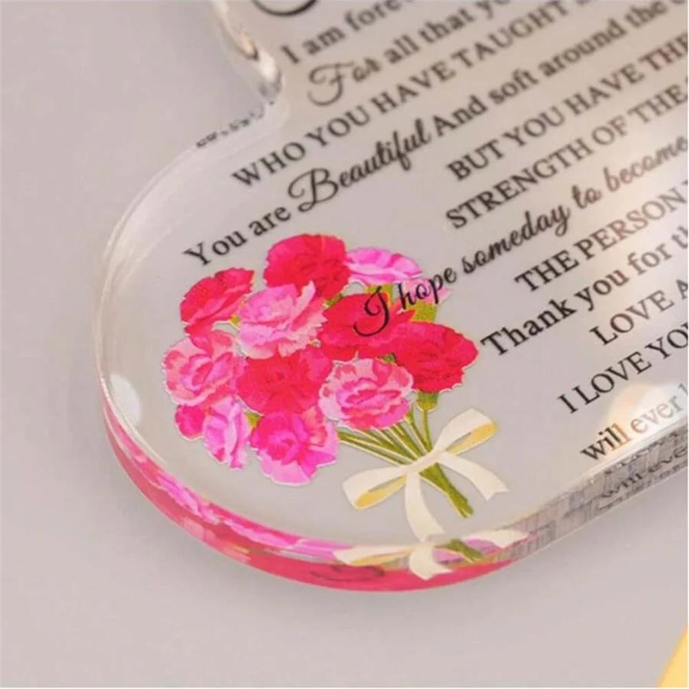 1pc Decorative Crafts Acrylic Mother's Day Gift, Ideal Birthday Gift For Mom, Daughter, Son, And Anniversary Souvenir