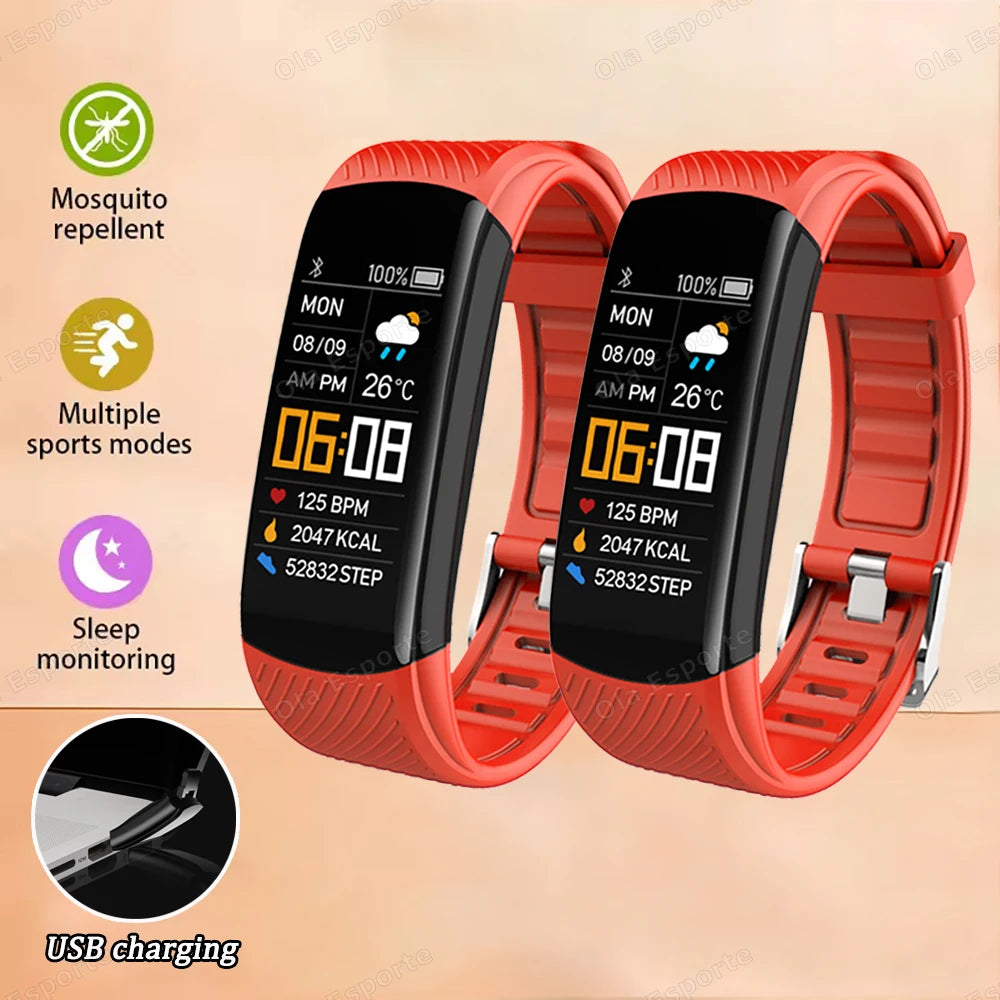 Smart Watch Men Women Bluetooth Step Counting Sports Bracelet Fitness Tracker Heart Rate Blood Pressure Sleep Smart Bracelet New