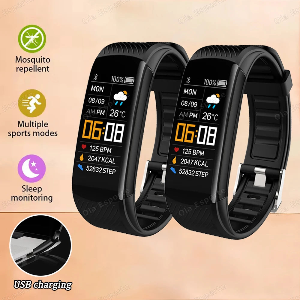 Smart Watch Men Women Bluetooth Step Counting Sports Bracelet Fitness Tracker Heart Rate Blood Pressure Sleep Smart Bracelet New