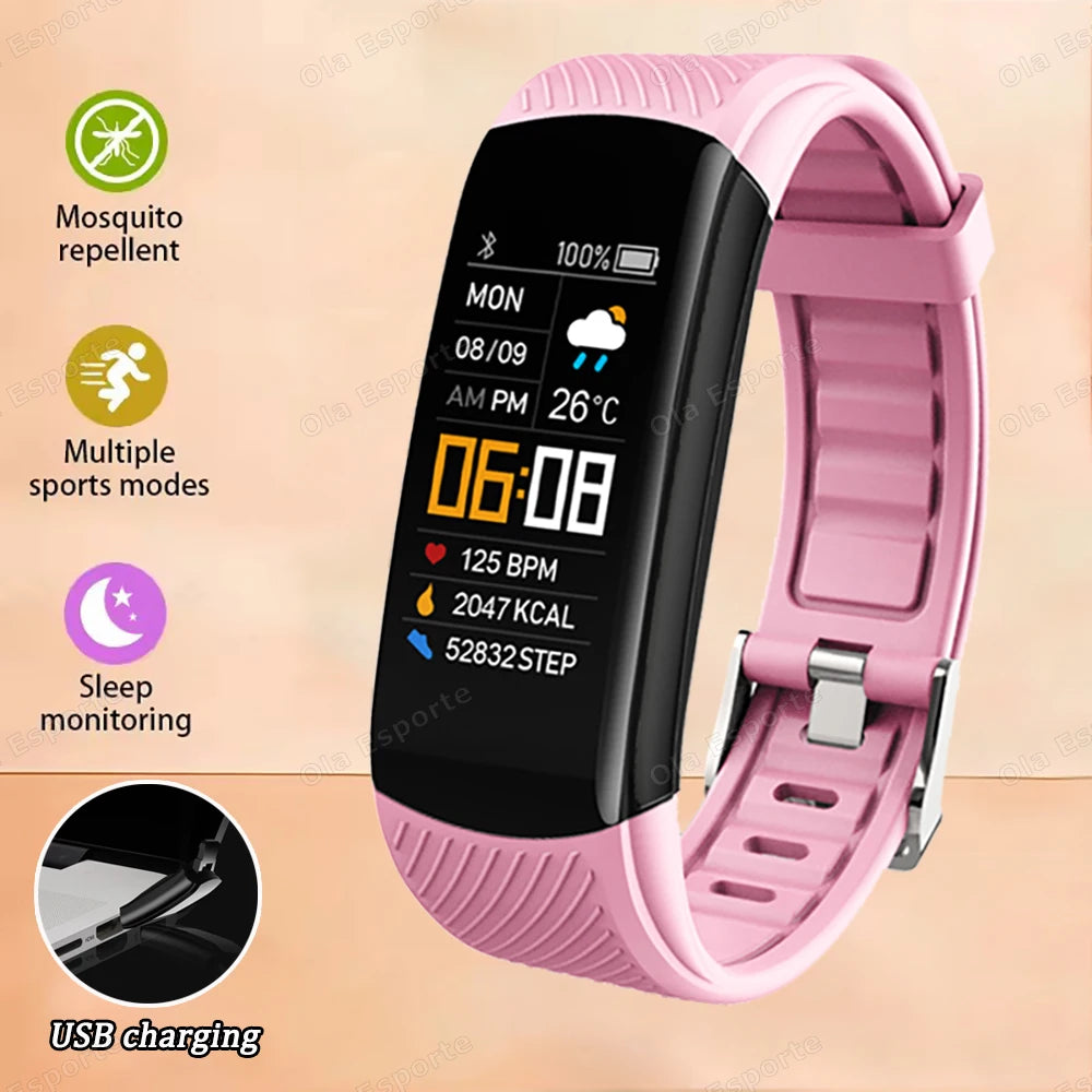 Smart Watch Men Women Bluetooth Step Counting Sports Bracelet Fitness Tracker Heart Rate Blood Pressure Sleep Smart Bracelet New