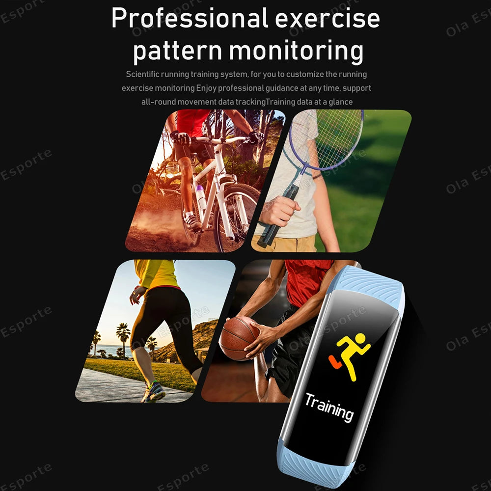 Smart Watch Men Women Bluetooth Step Counting Sports Bracelet Fitness Tracker Heart Rate Blood Pressure Sleep Smart Bracelet New