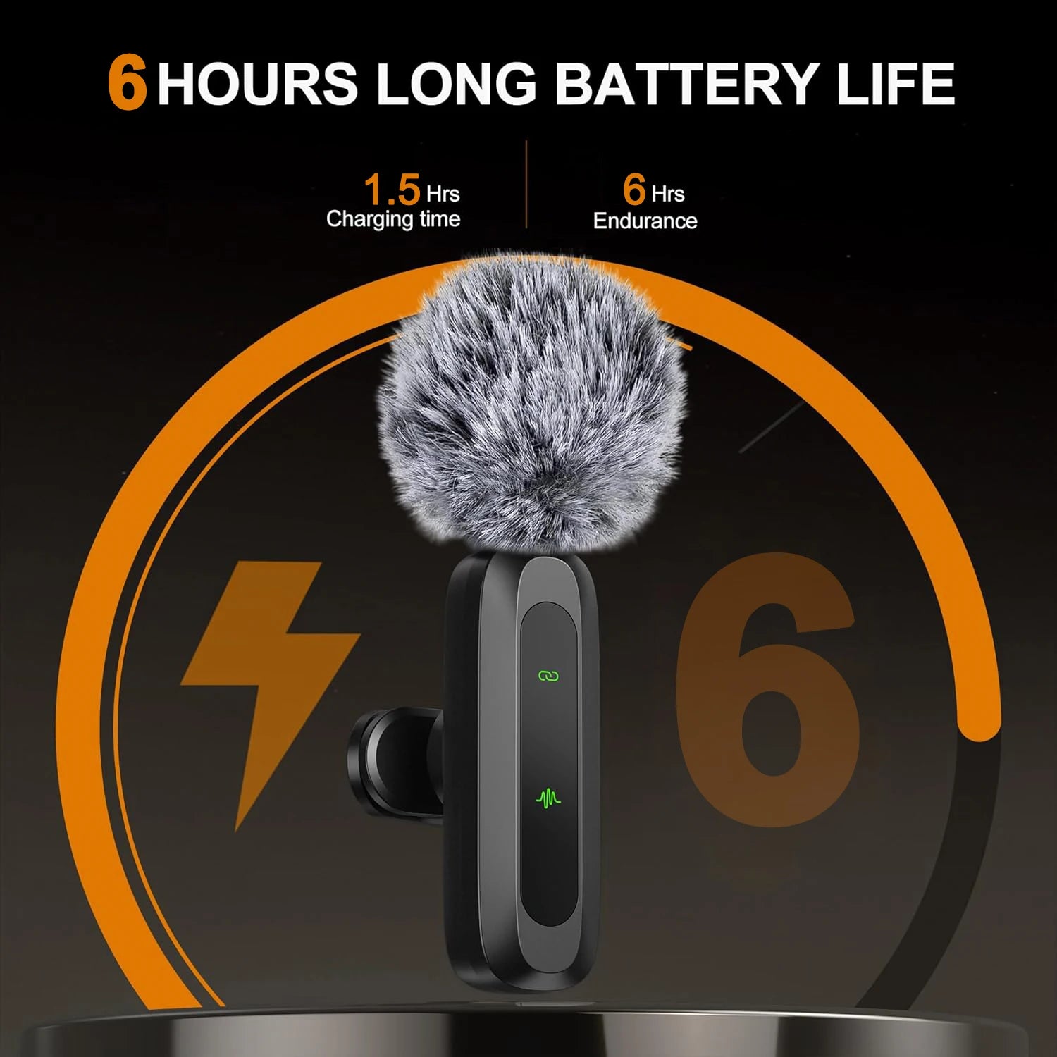 Wireless Lavalier Microphone Noise Reduction Audio Video Recording  For iPhone 15-17, Android, Laptop Live Vlog YouTube TikTok