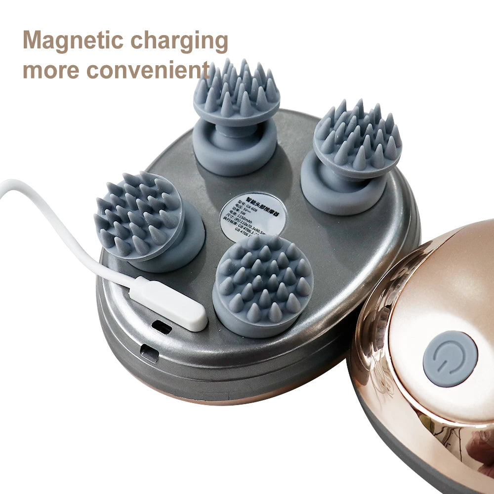 Electric Scalp Vibration Head Massager Device Relax Muscles Kneading Massage Stimulate Blood Circulation and Banish Weariness