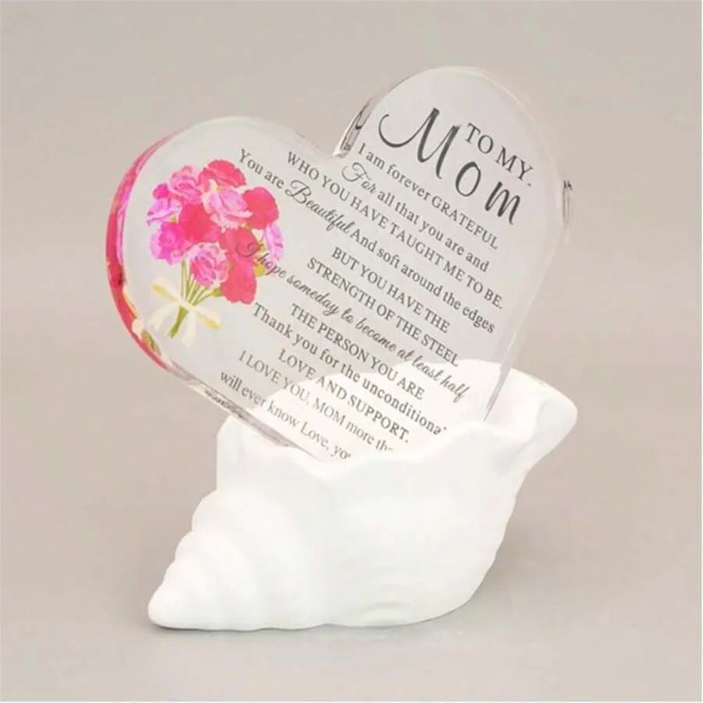 1pc Decorative Crafts Acrylic Mother's Day Gift, Ideal Birthday Gift For Mom, Daughter, Son, And Anniversary Souvenir