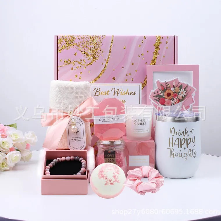 Gifts for Ladies ,Mom, Wife,Girlfriend, Sister-Happy Birthday,Christmas,Valentine's Day,Mothers Day-Lavender Spa Gift Basket Set