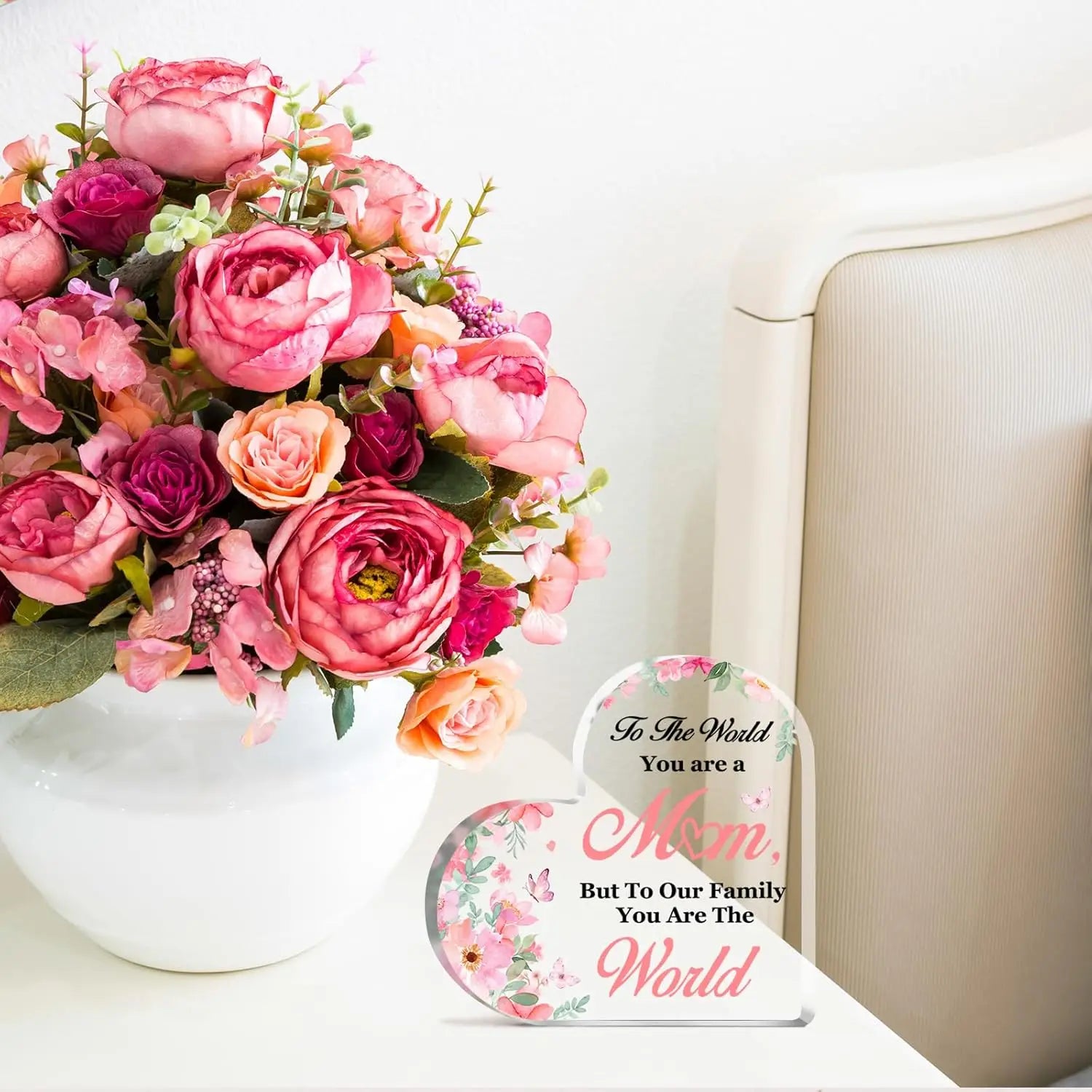 Gifts for Mothers Day- Love Mom Sign Delicate Mom Gifts Appreciative Mothers Day Birthday Christmas Gifts for Mom, Ideas Heart
