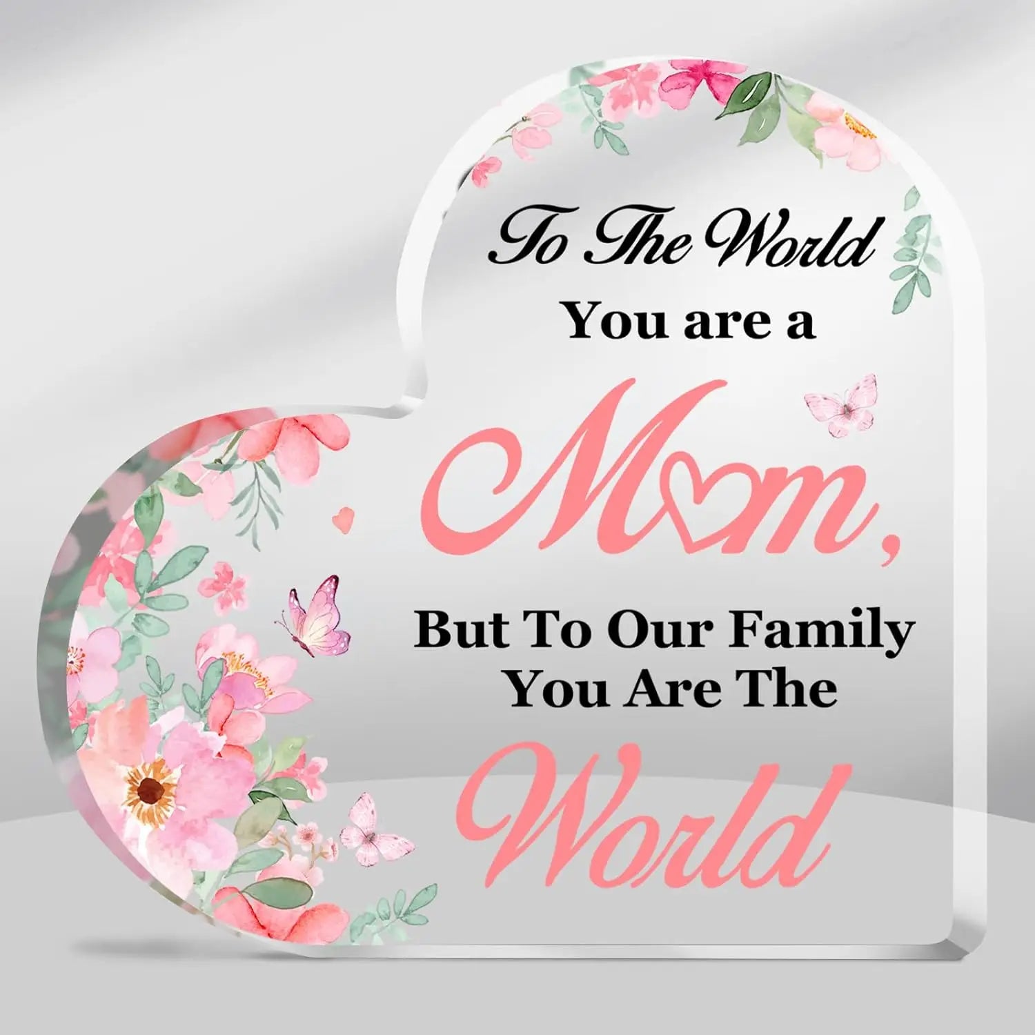 Gifts for Mothers Day- Love Mom Sign Delicate Mom Gifts Appreciative Mothers Day Birthday Christmas Gifts for Mom, Ideas Heart