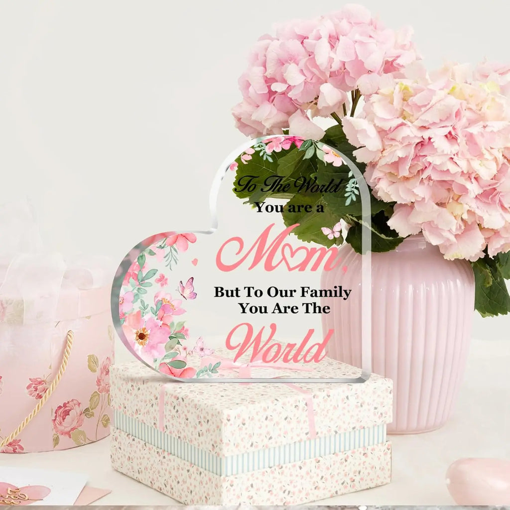 Gifts for Mothers Day- Love Mom Sign Delicate Mom Gifts Appreciative Mothers Day Birthday Christmas Gifts for Mom, Ideas Heart