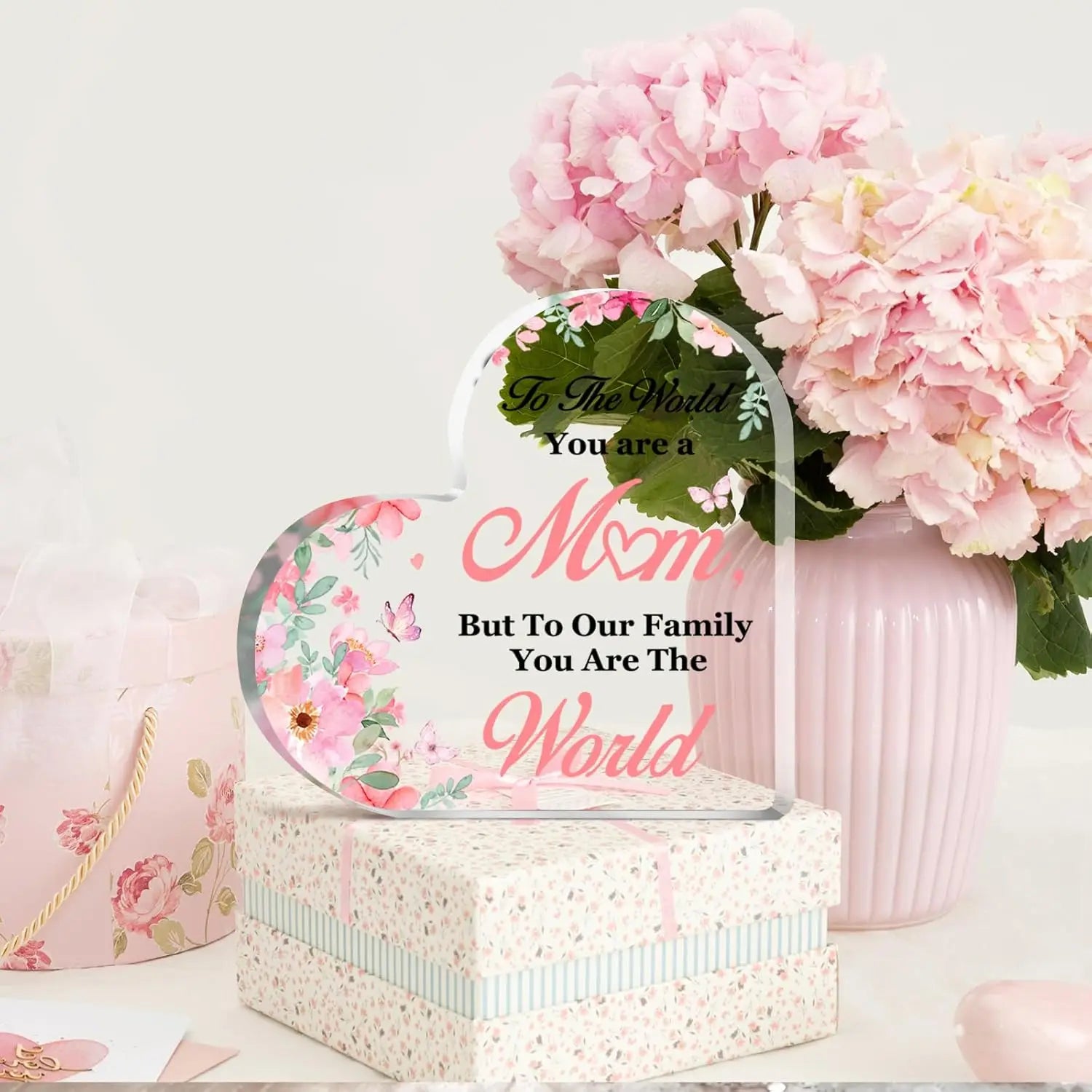 Gifts for Mothers Day- Love Mom Sign Delicate Mom Gifts Appreciative Mothers Day Birthday Christmas Gifts for Mom, Ideas Heart