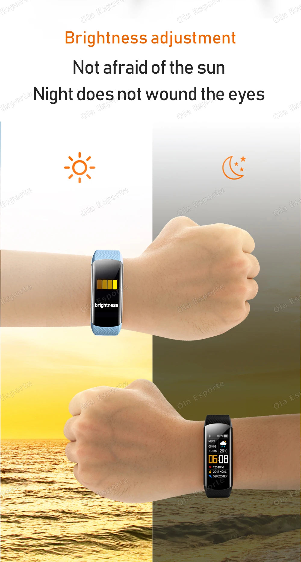 Smart Watch Men Women Bluetooth Step Counting Sports Bracelet Fitness Tracker Heart Rate Blood Pressure Sleep Smart Bracelet New